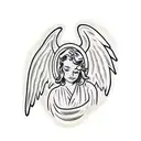 biblically accurate angel tattoo design idea