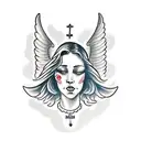 biblically accurate angel tattoo design idea