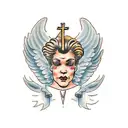 biblically accurate angel tattoo design idea