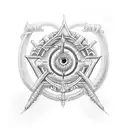 Biblically Accurate Ophanim tattoo design idea