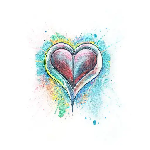 Crying Heart tattoo design idea