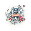 tramp stamp with name lillia tattoo design idea