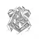 ROCKS AND GEOLOGY HAMMER tattoo design idea