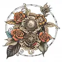 buttons tattoo design idea