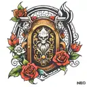 door tattoo design idea