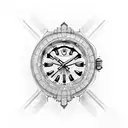 rolex watch tattoo design idea