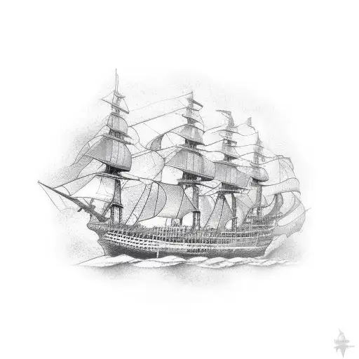 squid attacking ship  tattoo design idea