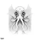 squid, ship, ocean  tattoo design idea