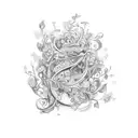 Vine with the word Barbara  in it a very pretty font  tattoo design idea