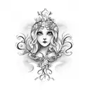 Vine with the word Barbara  in it a very pretty font  tattoo design idea