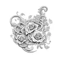 Vine with the word Barbara  in it a very pretty font  tattoo design idea