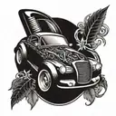 jdm car parts tattoo design idea