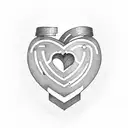 PADLOCK AND HEART WITH FIRE tattoo design idea