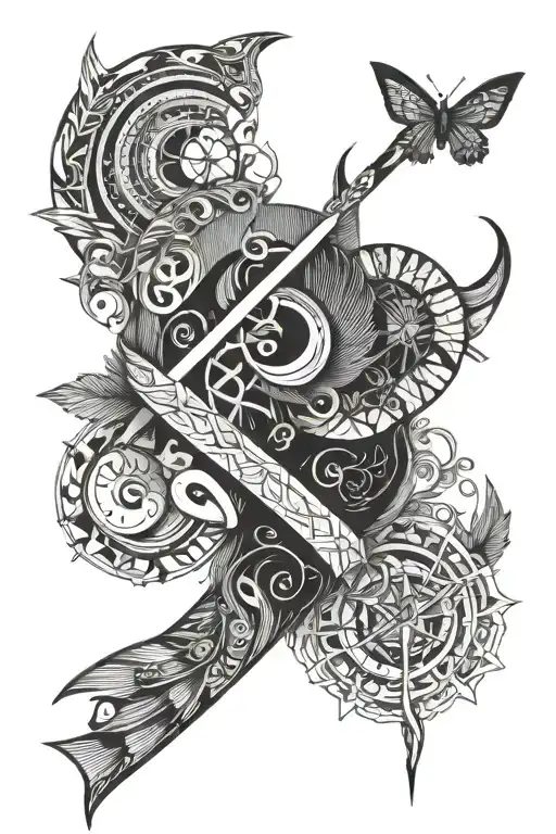 Color black small tatoo in the arms with baby family quotes from the bible not to give up , capricorn, nocturnal tattoo design idea