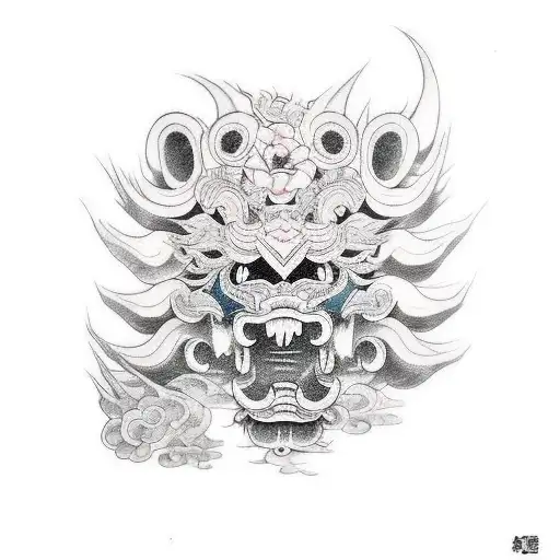 Foo Dog tattoo design idea