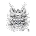 Foo Dog tattoo design idea