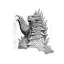 Godzilla  tattoo design idea