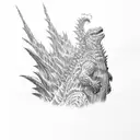 Godzilla  tattoo design idea