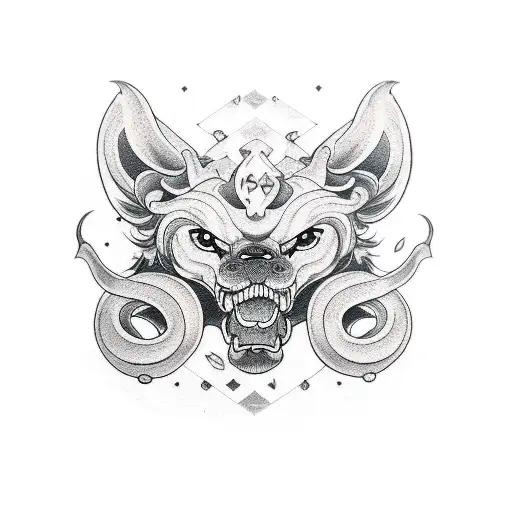 three-headed Cerberus tattoo design idea