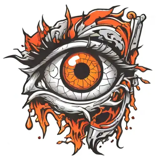 eye bleeding tattoo design idea
