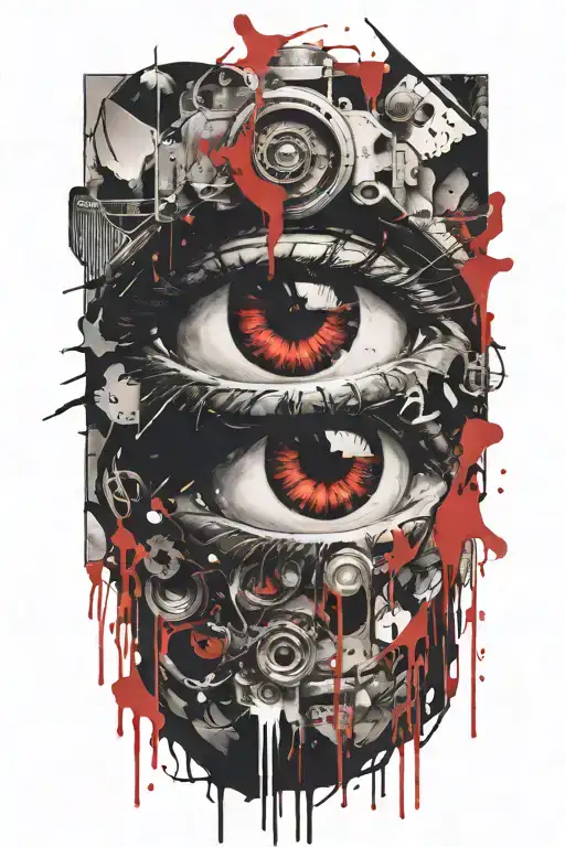 eye bleeding tattoo design idea