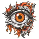 eye bleeding tattoo design idea