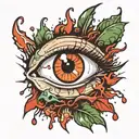 eye bleeding tattoo design idea