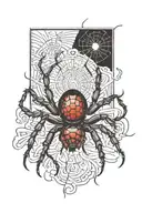 black widow spider tattoo design idea