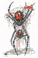 black widow spider tattoo design idea