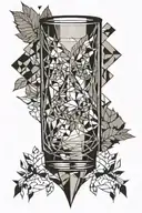 bourbon glass  tattoo design idea