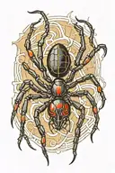 black widow spider tattoo design idea