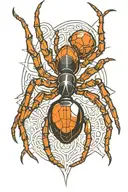 black widow spider tattoo design idea