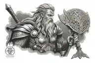 Thor norse mythology tattoo design idea