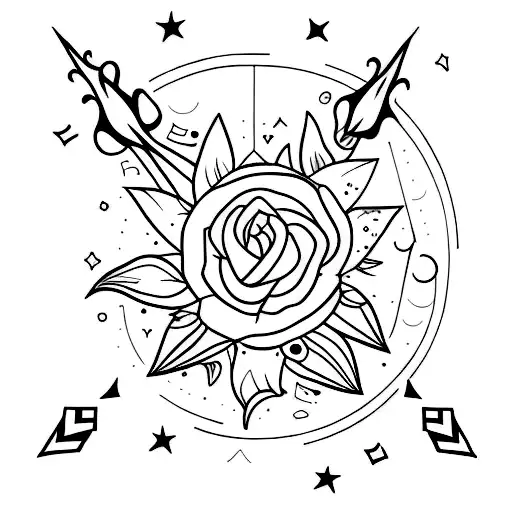 dark vibes best friend matching tattoo tattoo design idea