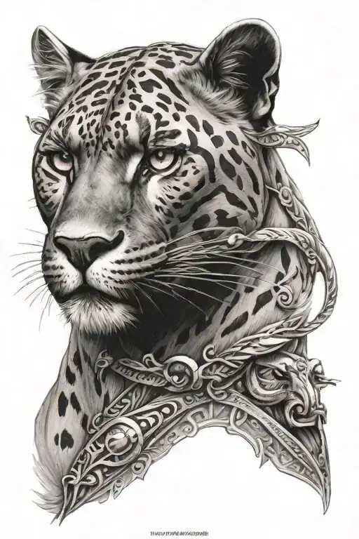 a panthers head but the eyes are the eye of horus tattoo design idea