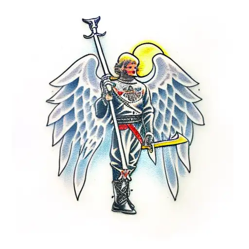 Stunning Archangel Michael Tattoo by Kristal Tarron