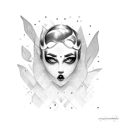 modern pinup tattoo design idea