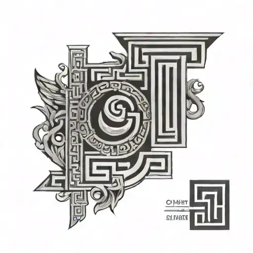 Greek key design tattoo design idea
