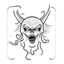 ghost rollerskating tattoo design idea