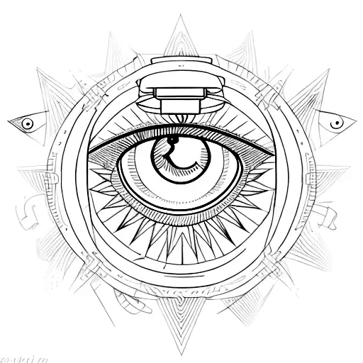 illuminati eye tattoo design idea
