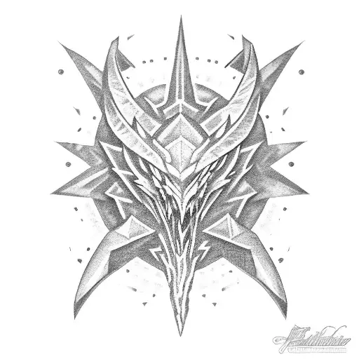 The iconic Monster Hunter sapphire star tattoo design idea