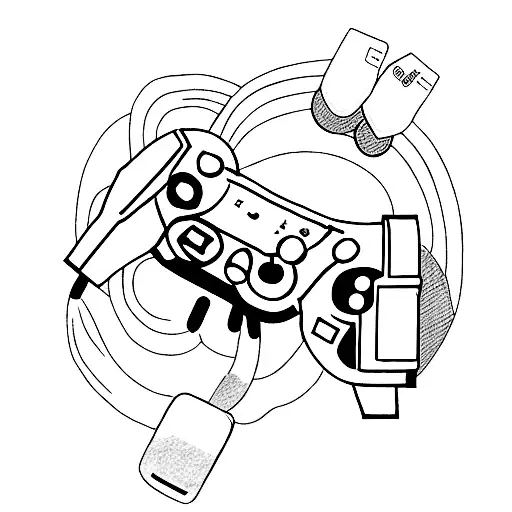 gaming controller tattoo design idea