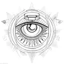 illuminati eye tattoo design idea