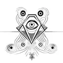 illuminati eye tattoo design idea