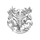 The iconic Monster Hunter logo tattoo design idea