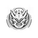 The iconic Monster Hunter logo tattoo design idea