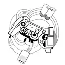 gaming controller tattoo design idea