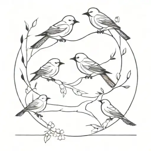 Birds tattoo design idea