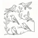 Birds tattoo design idea