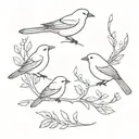 Birds tattoo design idea
